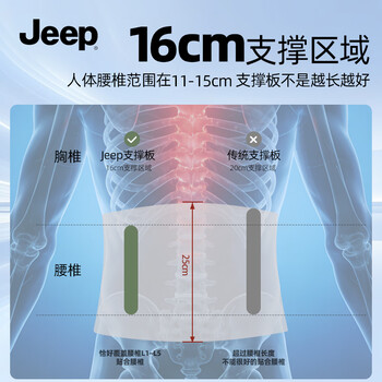 JEEP护腰医用级腰部支撑腰肌劳损间盘突出扭伤久坐钢板支撑腰部固定器