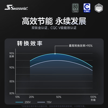 海韵（SEASONIC）【PRIME旗舰至尊】1600W 钛金全模 电脑电源｜AI 数据中心首选｜CQC 5级｜ATX 3.1｜支持5090显卡