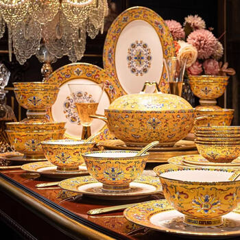 珐琅彩陶瓷餐具价格报价行情- 京东