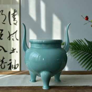 龙泉青瓷三足香炉价格报价行情- 京东