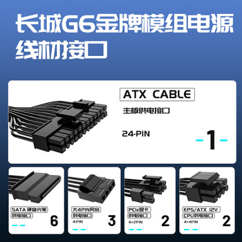 长城（Great Wall）额定650W G6金牌全模电脑电源（全电压/双CPU+双显卡供电）稳压5060TI显卡