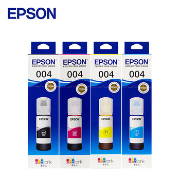 爱普生（EPSON）004原装墨水套装 适用L3251 3253 3256 3258 3255 3151 3153 3218 3219 004BK/C/M/Y 四色套盒