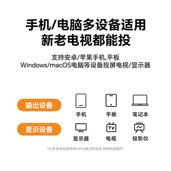 胜为无线投屏器4K60Hz高清HDMI 横竖屏切换神器安卓苹果手机平板笔记本电脑连接电视机 DHD0006G