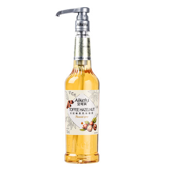 艾可芙太妃榛果风味糖浆750ml太妃榛果拿铁咖啡奶茶鸡尾酒调酒原料