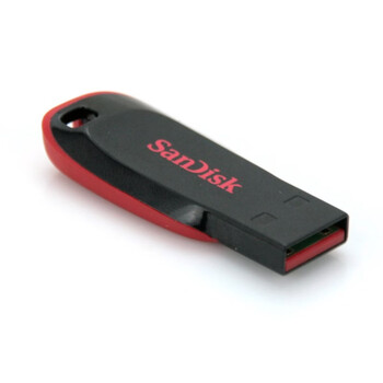 闪迪（SanDisk）64GB USB2.0 U盘 CZ50酷刃 黑红色 小巧便携 时尚设计 安全加密软件