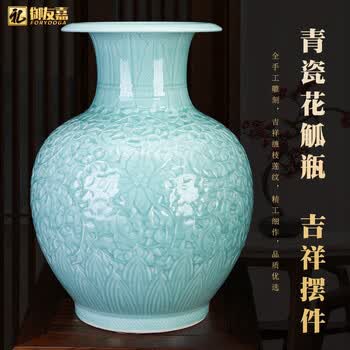 景德镇青釉瓷瓶型号规格- 京东