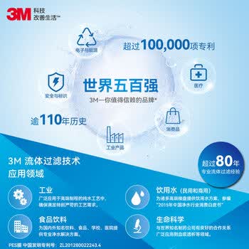 3M净水器家用净水机矿物质0废水直饮厨下2L/分大流量600G过滤器DWS2000-CN