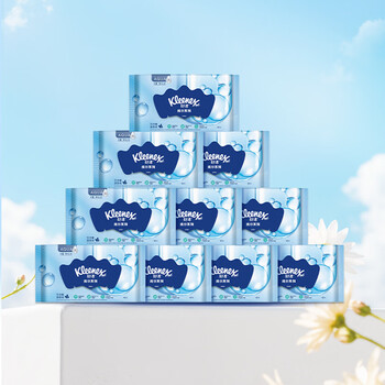 舒洁（Kleenex）湿厕纸40抽*10包家庭装厕纸湿厕纸纯水洁厕湿巾湿纸巾厕纸