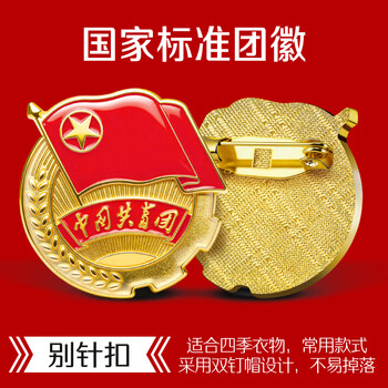 优和（UHOO）中国共青团团徽正版不褪色2025最新入团标准款学生团员徽章双面强磁磁吸大磁扣 别针款50个装0212