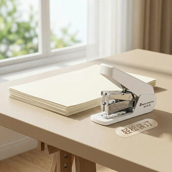 三木（SUNWOOD）名匠系列20页省力订书机 装订深度30mm 24/6 26/6 MC78-20 白色