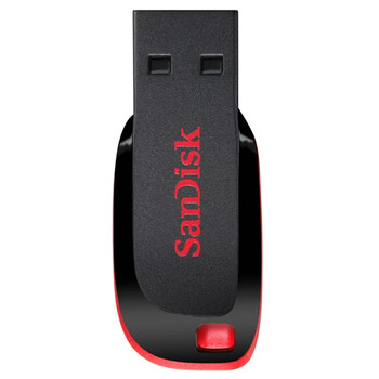 闪迪（SanDisk）64GB USB2.0 U盘 CZ50酷刃 黑红色 小巧便携 时尚设计 安全加密软件