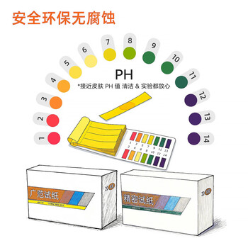 LABBAYpH试纸 精准检测家用 水质护肤品土壤酸碱性测试 精密广范试纸 附比色卡 精密PH试纸*1本【0.5-5.0】