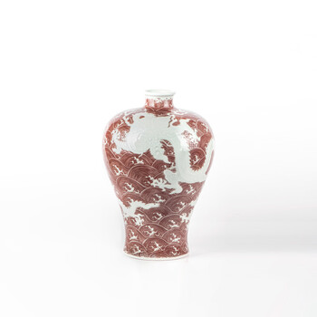 釉里红龙纹梅瓶品牌及商品- 京东
