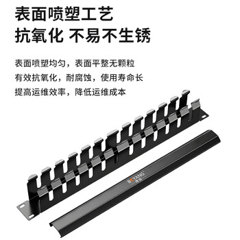 博扬（BOYANG）高款12档24口理线架 网线理线器19英寸机架式机柜网络跳线光纤跳线尾纤整理架管理器 BY-LXJ-24