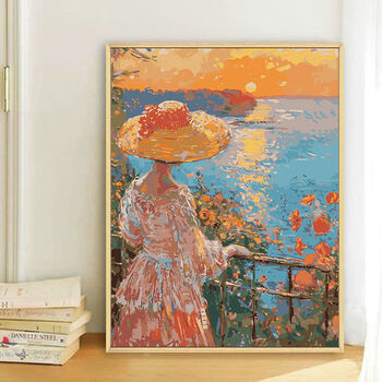 数字油画夕阳图片- 京东