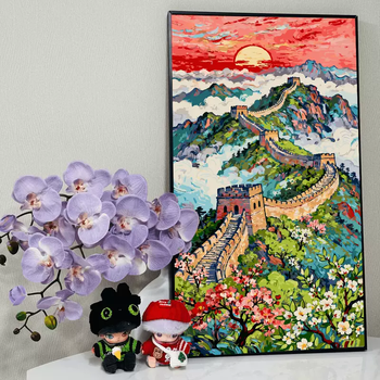 数字油画夕阳图片- 京东