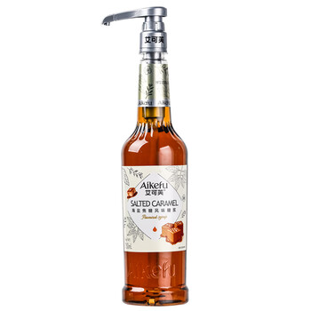 艾可芙海盐焦糖风味糖浆750ml海盐焦糖咖啡拿铁奶茶鸡尾酒调酒调味糖浆