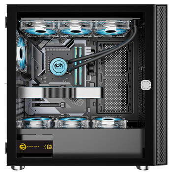 长城（Great Wall）阿基米德9 PRO V2灰色电脑机箱（360水冷/磁吸玻璃翻门/0.8mm厚侧板/5硬盘位/10风扇位/5090显卡）