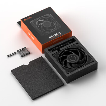 酷凛（idcooling）12cm 性能级风量风压扇 3000转 双滚珠轴承  适用电脑机箱风冷水冷散热 AT-120-K