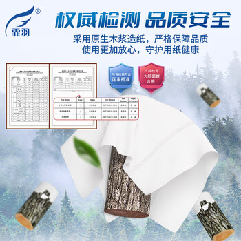 霏羽有芯大卷纸4层500克*12卷酒店商用大盘纸卫生纸巾厕用纸整箱ZB005