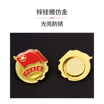 优和（UHOO）中国共青团团徽正版不褪色2025最新入团标准款学生团员徽章双面强磁磁吸大磁扣 别针款50个装0212