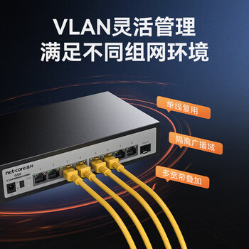 磊科（netcore）GS9 9口网管型2.5G交换机 8个2.5G电口+1个万兆SFP光口 千兆网络分线器 支持vlan链路聚合/NAS光猫