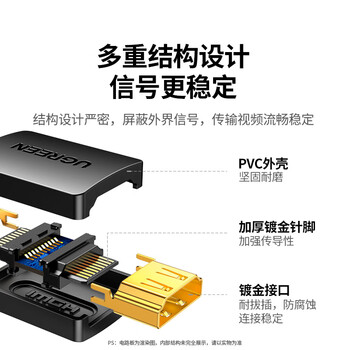 绿联HDMI2.0版延长器 母对母转接头对接头直通头串联高清线延长线 20107