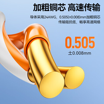 山泽 超五类屏蔽网线【0.505±0.008mm纯铜线芯】CAT5e千兆带屏蔽 抗干扰工程监控布线305米 FTP-305