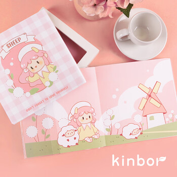 kinbor茶会少女心方方本手帐本高颜值手账本方格内页正方形笔记本子日记本PVC封套小羊梦境DT53272伴手礼 kinbor茶会少女心方方本手帐本高颜值手账本方格内页正方形笔记本子日记本PVC封套小羊梦境DT53272伴手礼