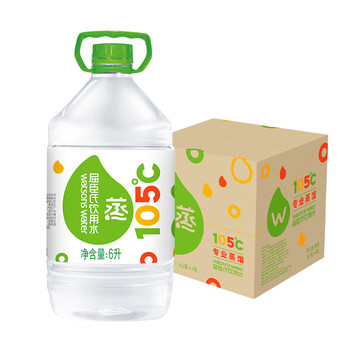 屈臣氏蒸馏水纯净水6L*4桶整箱大桶装水饮用水家庭装泡茶煲汤