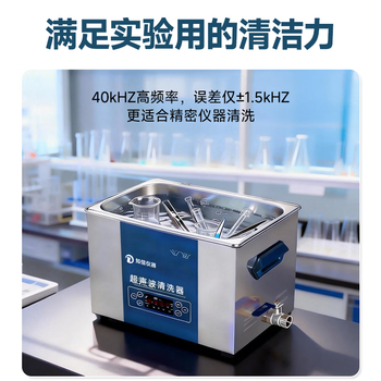 知信仪器 超声波清洗机ZX-300DE 实验室用大容量高功率工业零件五金汽修超声波清洗器可调功率11L