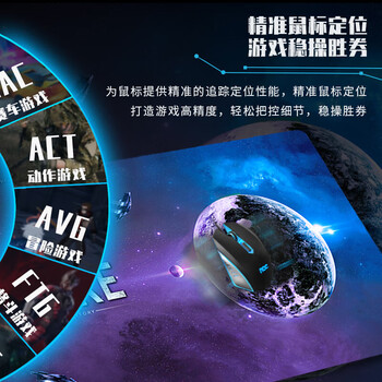 AOC全属性系列电竞游戏长款鼠标垫超大号800*400*4mm加厚锁边办公键盘电脑书桌垫M260/93探索蓝紫色