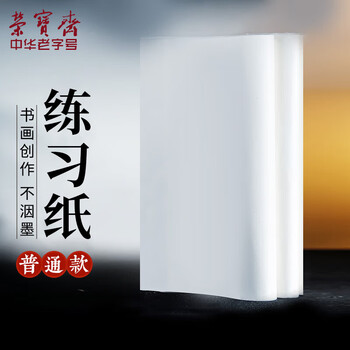 荣宝斋【全网低价】 书画纸宣纸 生宣日星书法国画专用纸毛笔初学练习创作四尺对单开入门 生宣-四尺整刀