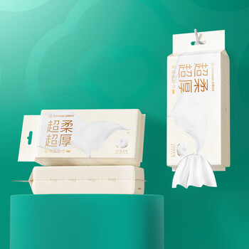 全棉时代【孙颖莎同款】洗脸巾 60抽*3包超厚乳霜壁挂式100%棉柔巾20*20CM