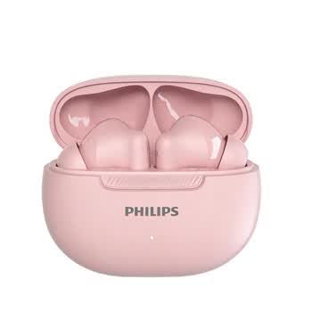 飞利浦（PHILIPS）新款蓝牙耳机无线降噪高端入耳式游戏耳机超长续航真无线运动耳机适用苹果华为TAT2020粉