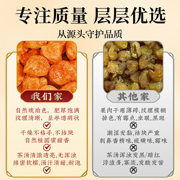 福茗源茶叶 桂圆肉 精选无核免剥龙眼干桂圆干泡水喝滋补养生茶罐装250g