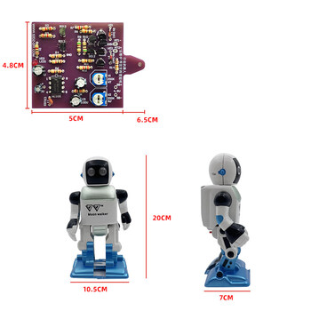 优品沃目自由行走简易组装机器人套件教育电子产品教学DIY制作焊接散件 套件+三节5号电池