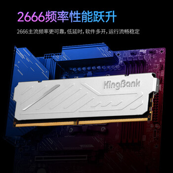 金百达（KINGBANK）16GB DDR4 2666 台式机内存条 银爵