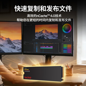 闪迪（SanDisk）500GB SSD固态硬盘5000MB/s读速Extreme至尊极速M.2接口TLC电脑PCIe4.0高速NVMe协议笔记本2280