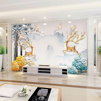 电视背景墙8d立体壁画3d现代简约大气5d壁画客厅装饰18d 德国32d微晶