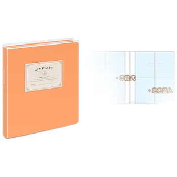 Nakabayashi仲林NCL拍立得相册3寸照片收纳纪念册防水封面 金盏花橘-160张