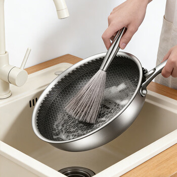 锡洁刷锅神器不锈钢丝长柄刷锅刷子厨房专用洗锅刷不易伤锅家用清洁刷