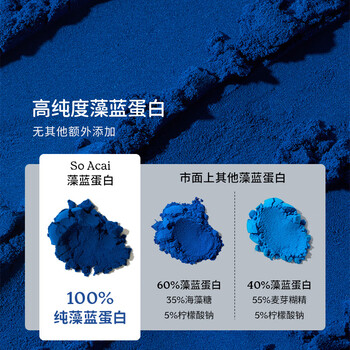 SO ACAI藻蓝蛋白粉超级食物燕麦片酸奶碗配料藻蓝植物蛋白粉天然蓝色10g