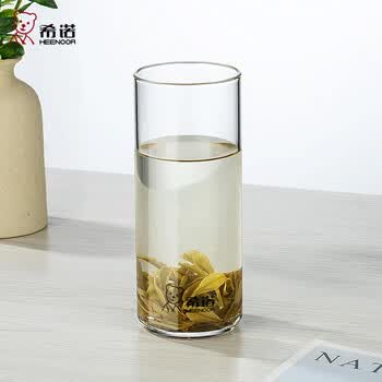 希诺单层玻璃杯牛奶杯果汁杯家用喝水杯子耐高温高硼硅透明杯445ml