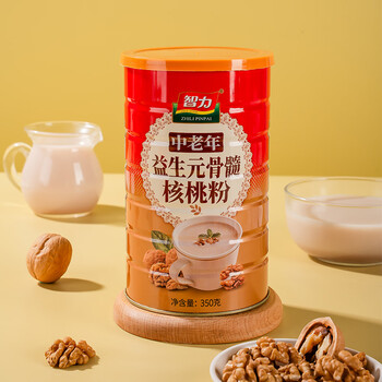 智力中老年益生元骨髓核桃粉礼盒1050g五谷代餐粉送礼佳品