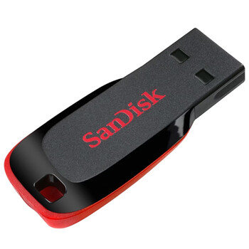 闪迪（SanDisk）64GB USB2.0 U盘 CZ50酷刃 黑红色 小巧便携 时尚设计 安全加密软件
