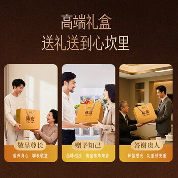 贡苑地理标志·新会陈皮10年礼盒250g 正宗广东十年老陈皮泡水陈皮茶