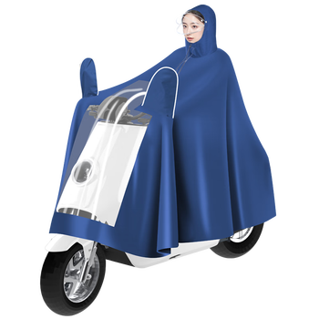 台铃摩托电动车雨衣全身防暴雨骑行雨衣电动车专用加大加厚雨披蓝5X