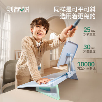 剑桥树12°坐读写坐姿矫正器儿童写字姿势纠正小学生写作业防低头防驼背阅读书架开学礼物 西柚粉