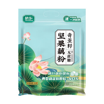 捷氏奇亚籽桂花坚果藕粉羹450g营养早餐健身代餐莲藕粉速溶无添加蔗糖